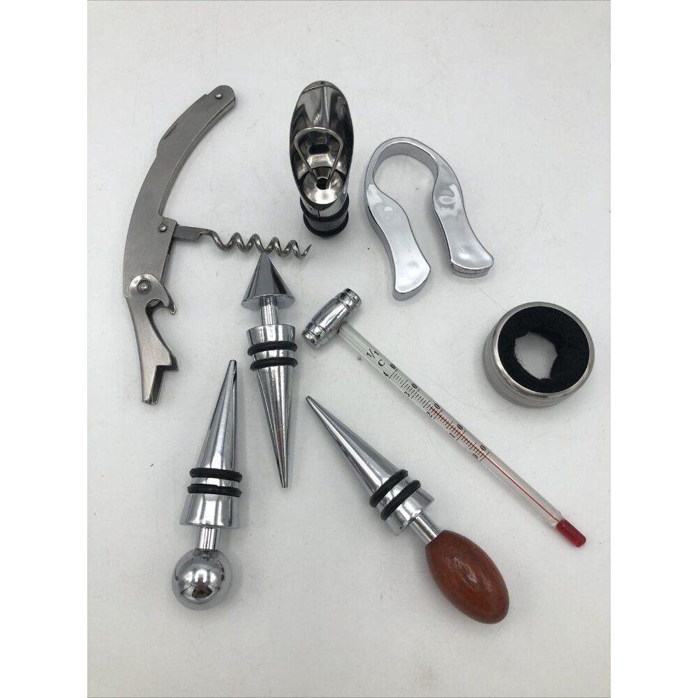 Ducks Unlimited Sommelier 8 pc Set Wine Opener Corkscrew Foil Cut Opener Stopper - Picture 2 of 12